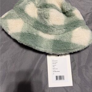 Stand Studio Green and White Checkered Hat